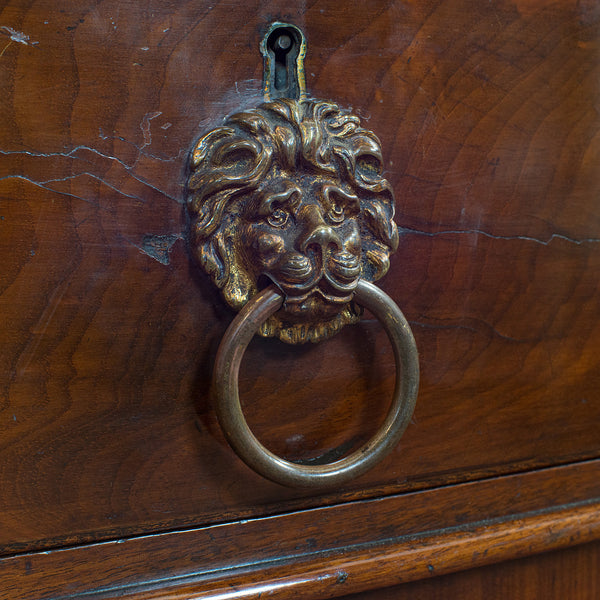 Tall Antique Side Cabinet, English, Mahogany, Bedside, Nightstand, Regency, 1820