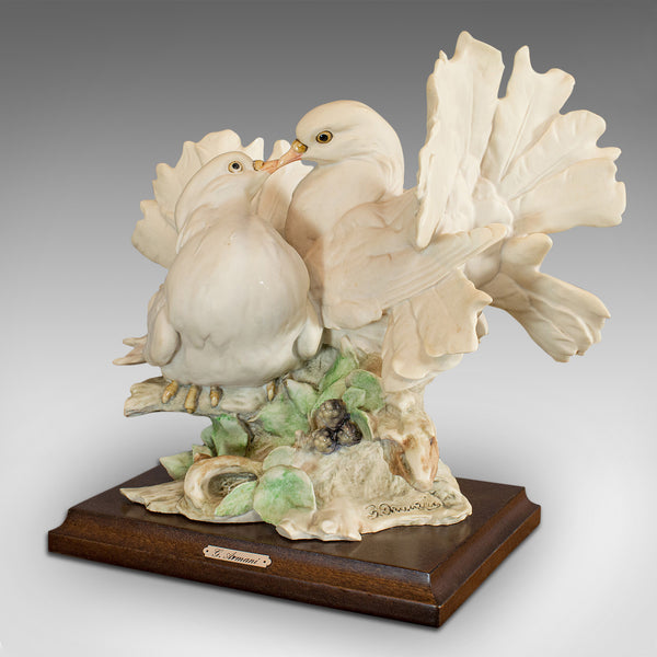 Vintage Decorative Ornament, Italian, Doves, Love Birds, Giuseppe Armani
