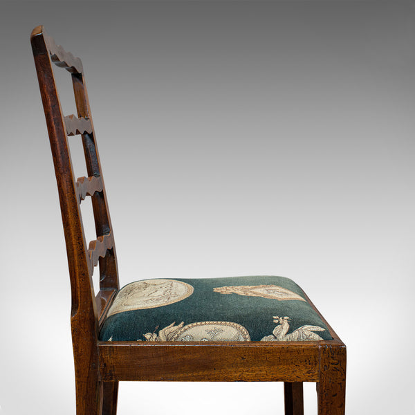 Pair Of Antique Ladder Back Chairs, Irish, Mahogany, Side, Georgian, Circa 1780