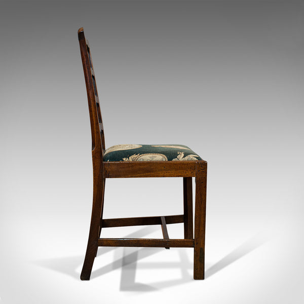 Pair Of Antique Ladder Back Chairs, Irish, Mahogany, Side, Georgian, Circa 1780
