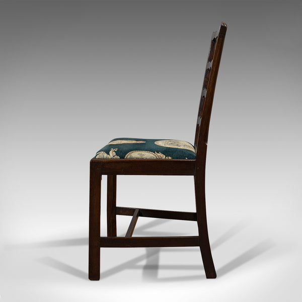 Pair Of Antique Ladder Back Chairs, Irish, Mahogany, Side, Georgian, Circa 1780