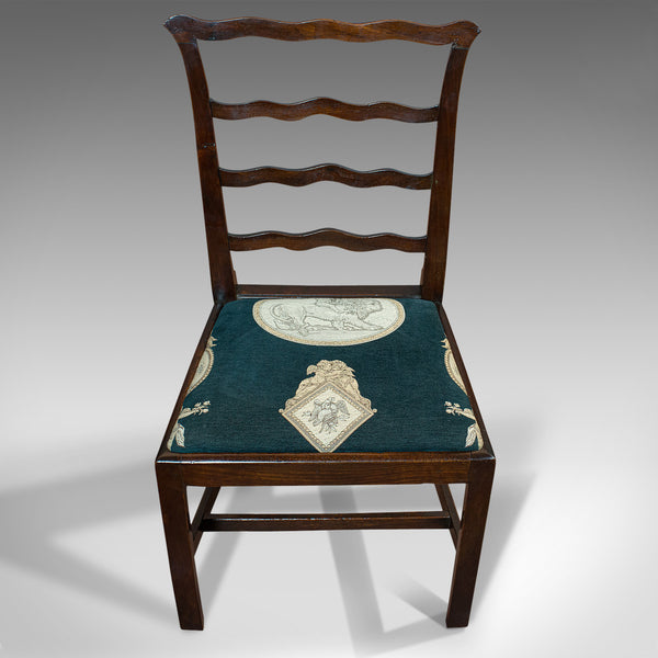 Pair Of Antique Ladder Back Chairs, Irish, Mahogany, Side, Georgian, Circa 1780