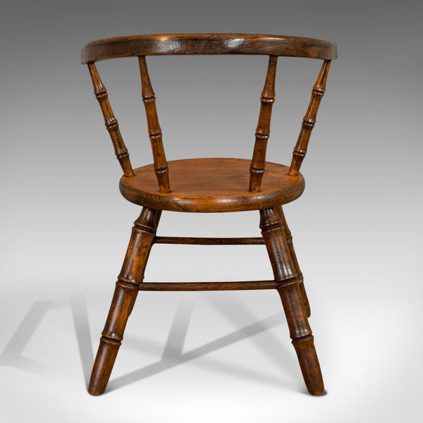 Small Antique Windsor Chair, English, Oak, Apprentice, High Wycombe, Victorian