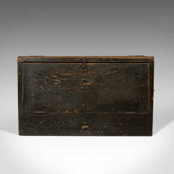 Antique Cobbler's Chest, Pine, Tool Trunk, Coffee Table, Victorian, Circa 1900