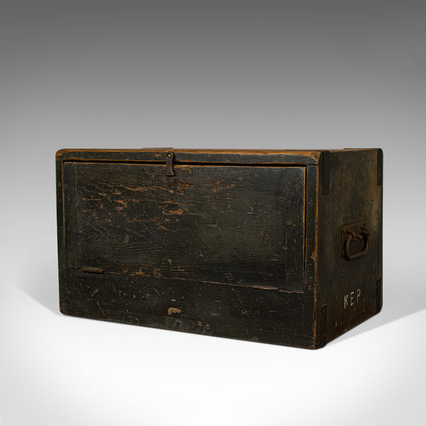 Antique Cobbler's Chest, Pine, Tool Trunk, Coffee Table, Victorian, Circa 1900