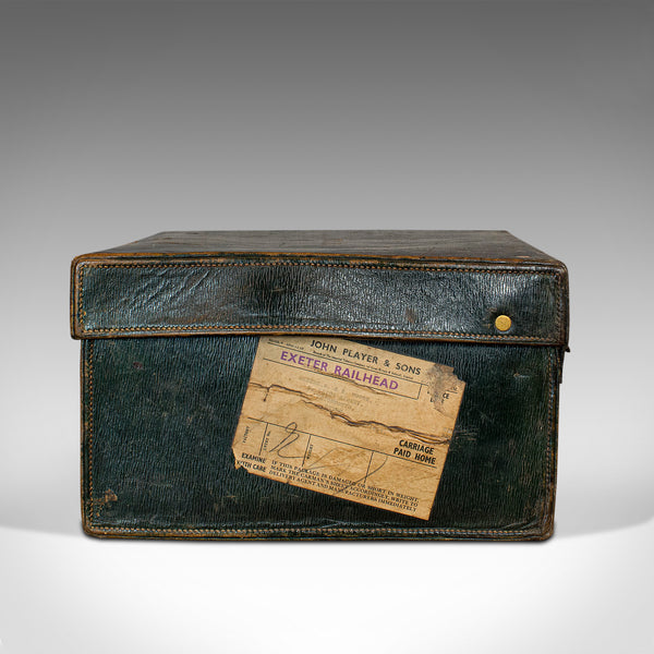 Antique Travel Case, Leather, Salesman's Suitcase, JW Allen, Strand, Edwardian