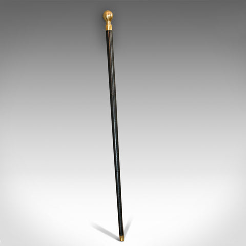 Antique Gadget Cane, English, Mahogany, Brass, Walking Stick, Edwardian, C.1910