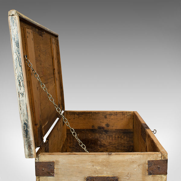 Antique Mail Chest, English, Pine, Carriage, Merchant, Victorian, Circa 1880