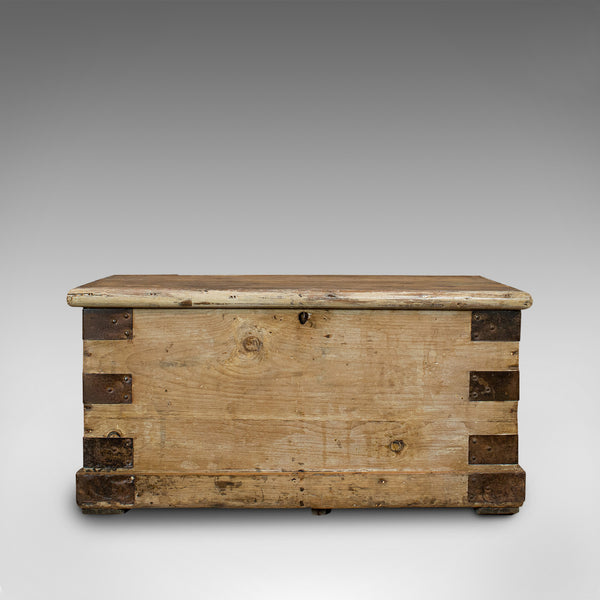 Antique Mail Chest, English, Pine, Carriage, Merchant, Victorian, Circa 1880