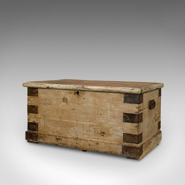 Antique Mail Chest, English, Pine, Carriage, Merchant, Victorian, Circa 1880