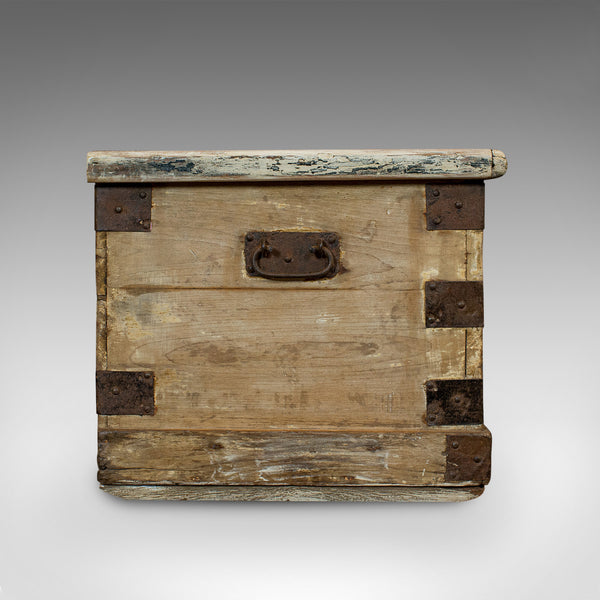 Antique Mail Chest, English, Pine, Carriage, Merchant, Victorian, Circa 1880