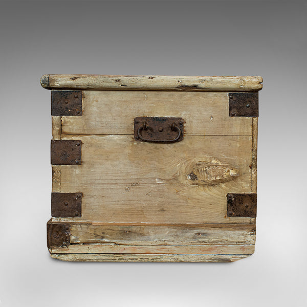 Antique Mail Chest, English, Pine, Carriage, Merchant, Victorian, Circa 1880