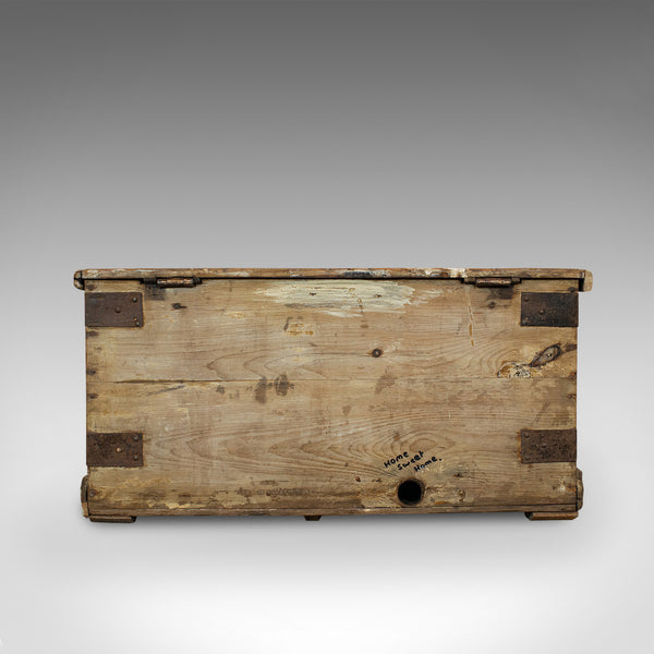 Antique Mail Chest, English, Pine, Carriage, Merchant, Victorian, Circa 1880