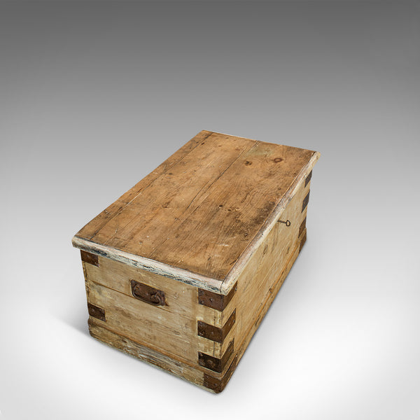 Antique Mail Chest, English, Pine, Carriage, Merchant, Victorian, Circa 1880