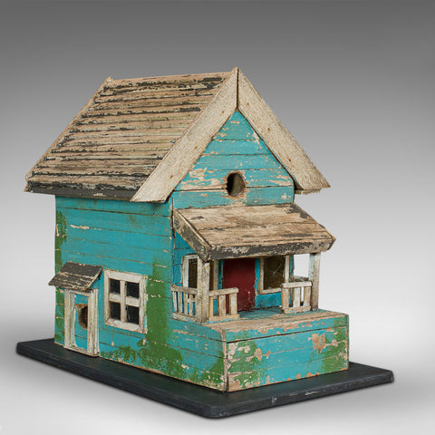 Vintage Folk Art Birdhouse, American, Scratch Built, Midwestern, Garden, 1960