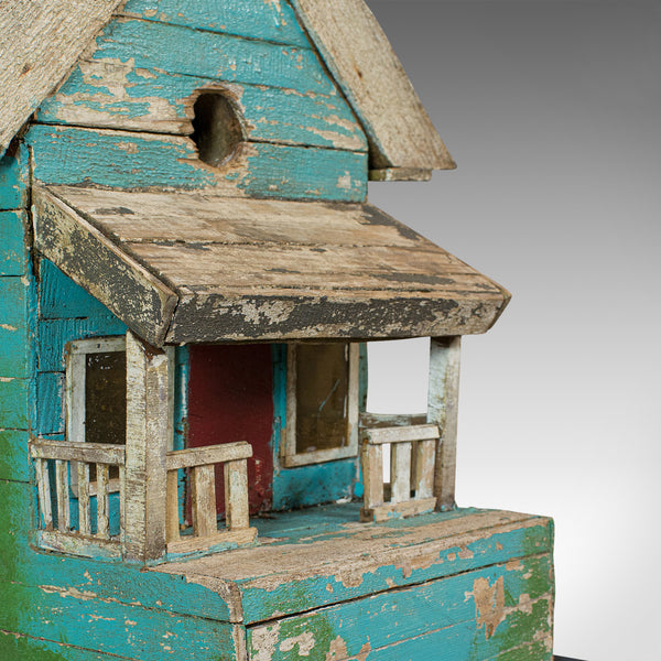 Vintage Folk Art Birdhouse, American, Scratch Built, Midwestern, Garden, 1960