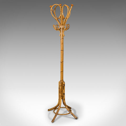 Vintage Hall Stand, Continental, Bamboo, Coat Rack, Bonacina Style, Circa 1960