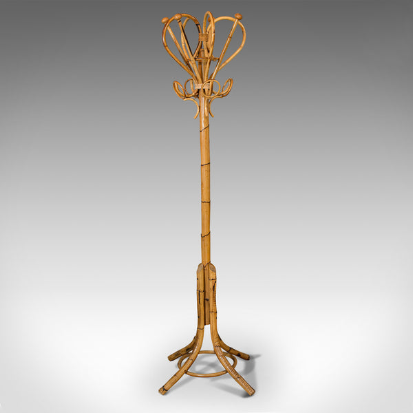 Vintage Hall Stand, Continental, Bamboo, Coat Rack, Bonacina Style, Circa 1960