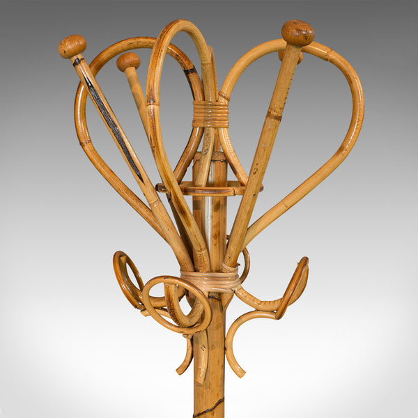 Vintage Hall Stand, Continental, Bamboo, Coat Rack, Bonacina Style, Circa 1960