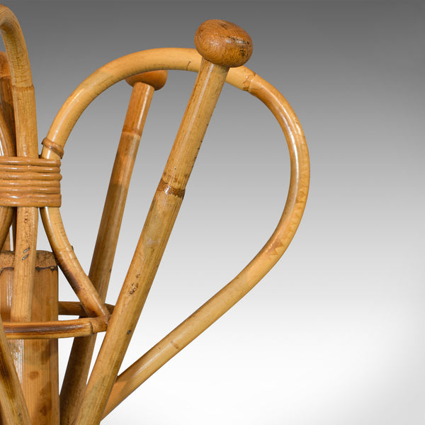 Vintage Hall Stand, Continental, Bamboo, Coat Rack, Bonacina Style, Circa 1960