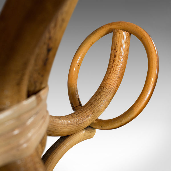Vintage Hall Stand, Continental, Bamboo, Coat Rack, Bonacina Style, Circa 1960