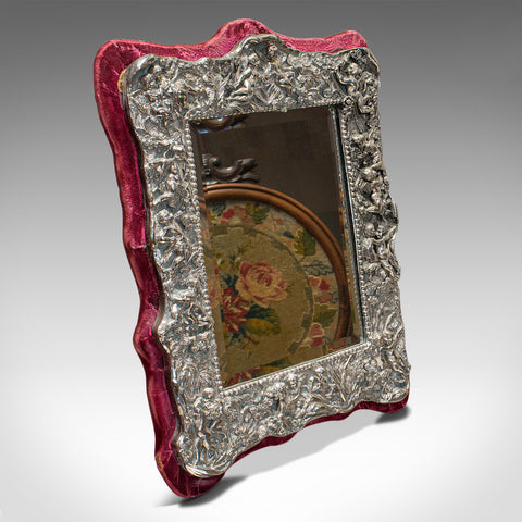 Vintage Decorative Mirror, English, Sterling Silver, 20th Century, Circa 1950