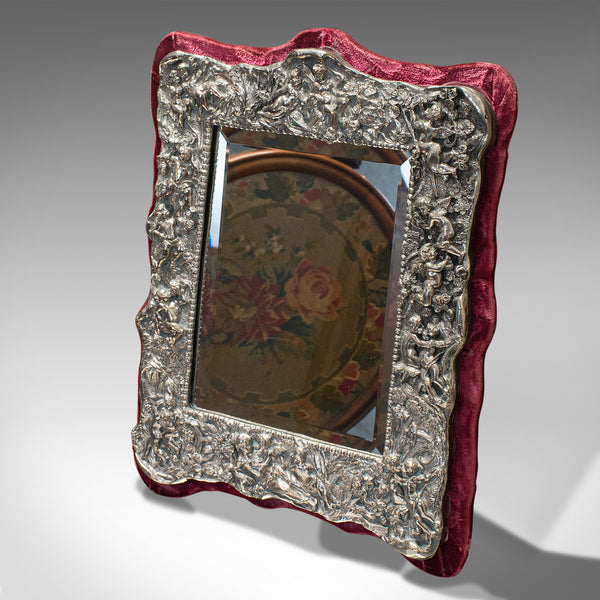 Vintage Decorative Mirror, English, Sterling Silver, 20th Century, Circa 1950