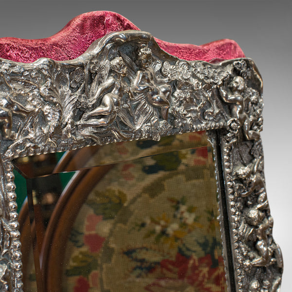 Vintage Decorative Mirror, English, Sterling Silver, 20th Century, Circa 1950