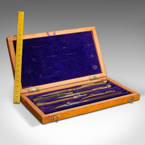 Vintage Drawing Set, English, Draughtsman, Cartographer, Instrument, Circa 1950