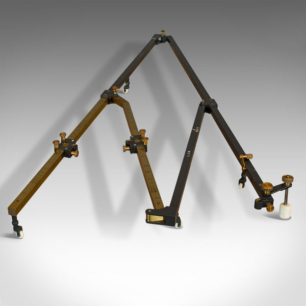 Large Vintage Pantagraph, English, Brass, Scientific Mapping Instrument, C.1950