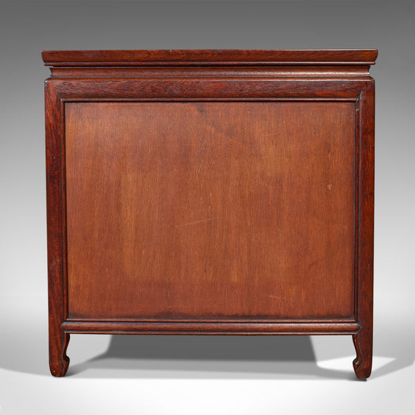 Vintage Bedside Nightstand, Asian, Teak, Side Cabinet, 20th Century, Circa 1990