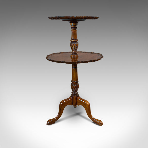 Antique Whatnot Stand, Two Tier Dumb Waiter, Tea Table, Victorian, 1900