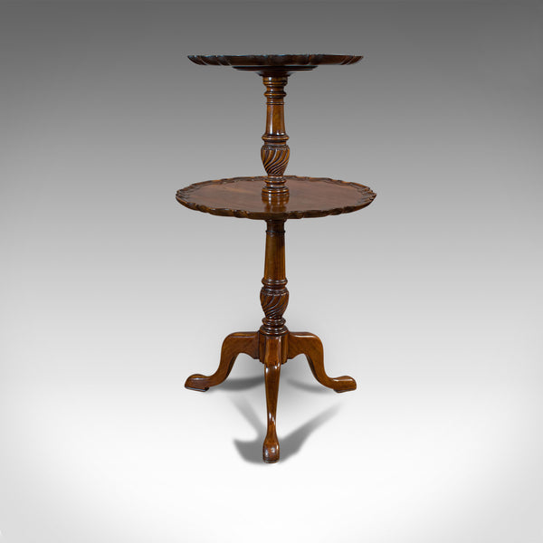 Antique Whatnot Stand, Two Tier Dumb Waiter, Tea Table, Victorian, 1900