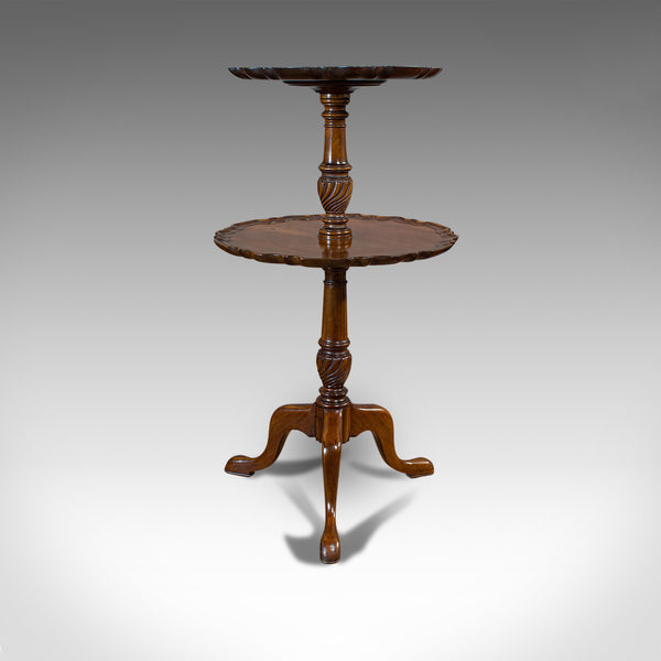 Antique Whatnot Stand, Two Tier Dumb Waiter, Tea Table, Victorian, 1900