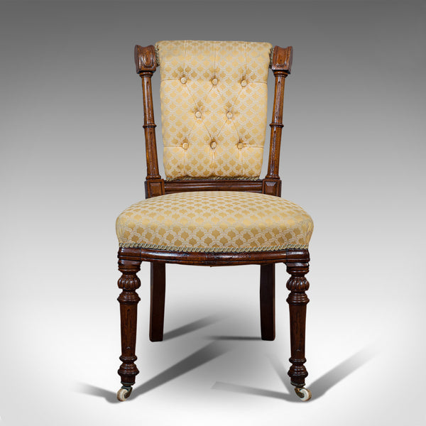 Set Of 4 Antique Chairs, Scottish, Walnut, Suite, Dining, Victorian, Circa 1890