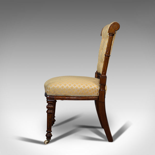 Set Of 4 Antique Chairs, Scottish, Walnut, Suite, Dining, Victorian, Circa 1890
