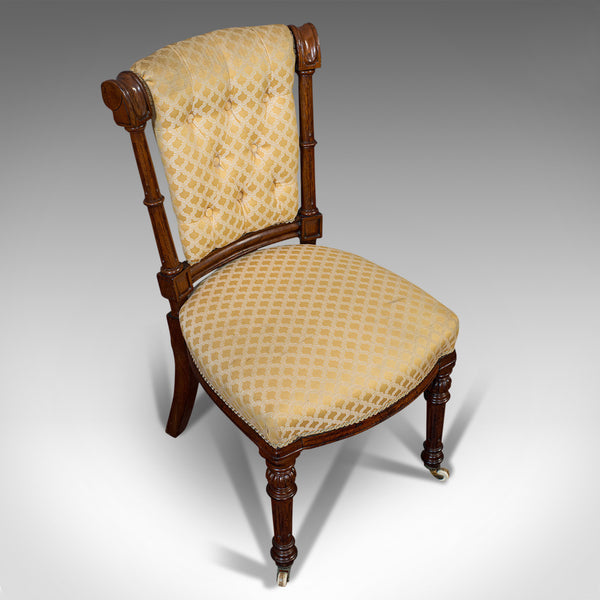 Set Of 4 Antique Chairs, Scottish, Walnut, Suite, Dining, Victorian, Circa 1890