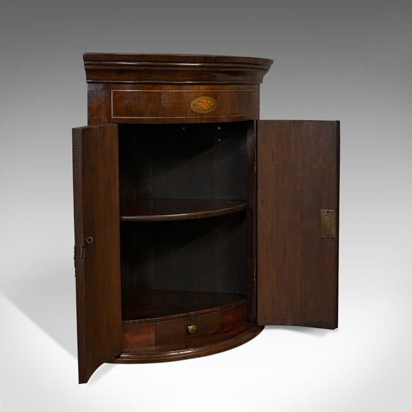 Petite Antique Corner Cabinet, English, Mahogany, Georgian Revival, Victorian