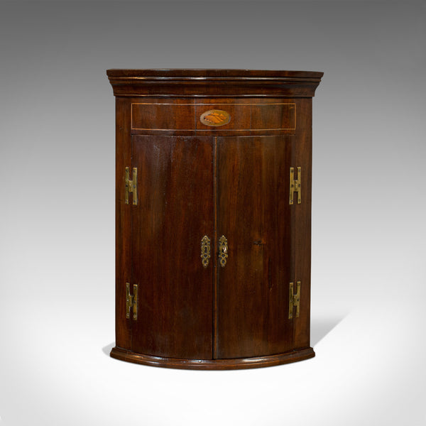 Petite Antique Corner Cabinet, English, Mahogany, Georgian Revival, Victorian