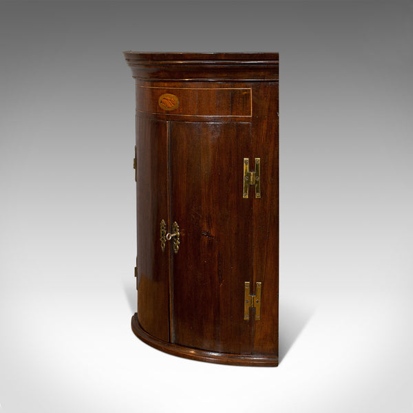 Petite Antique Corner Cabinet, English, Mahogany, Georgian Revival, Victorian