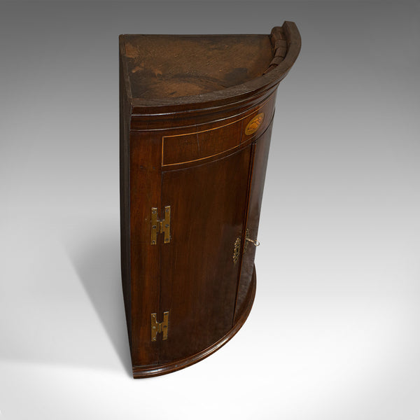 Petite Antique Corner Cabinet, English, Mahogany, Georgian Revival, Victorian