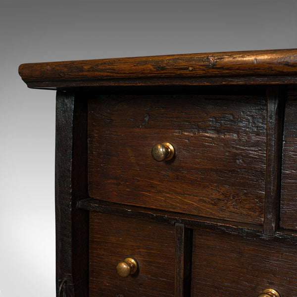 Antique Tea Cabinet, English, Oak, Spice, Apothecary Case, Georgian, Circa 1800