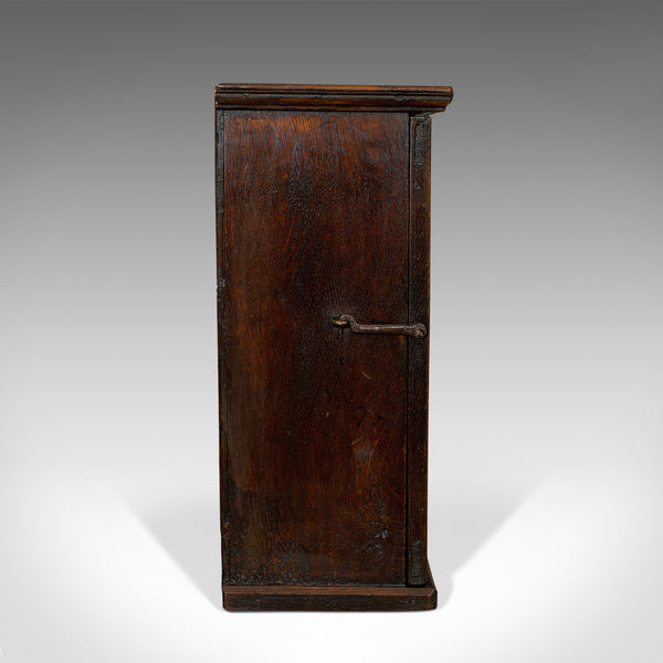 Antique Tea Cabinet, English, Oak, Spice, Apothecary Case, Georgian, Circa 1800