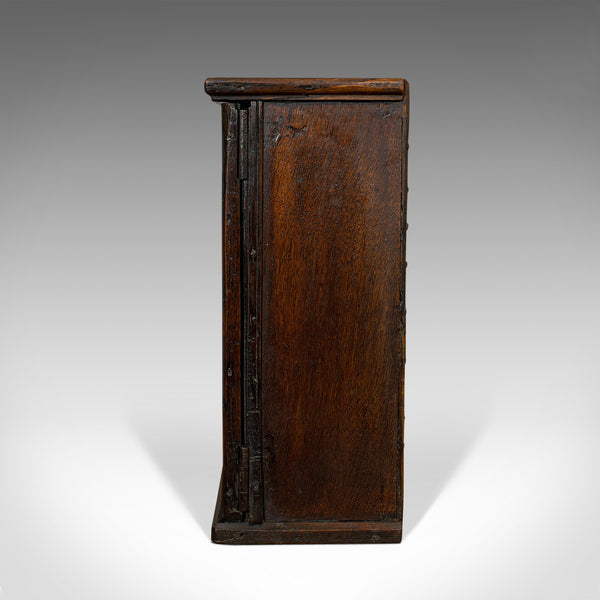 Antique Tea Cabinet, English, Oak, Spice, Apothecary Case, Georgian, Circa 1800