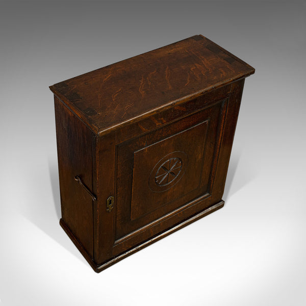 Antique Tea Cabinet, English, Oak, Spice, Apothecary Case, Georgian, Circa 1800