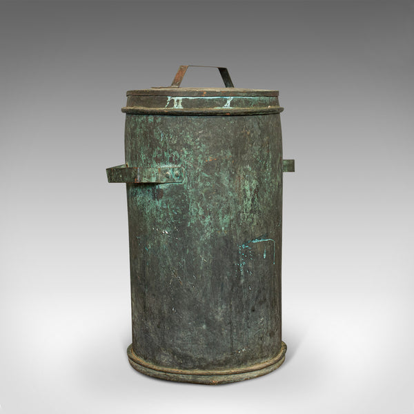 Antique Grain Bin, French, Copper, Farmhouse Silo, Fireside, Victorian, C.1890