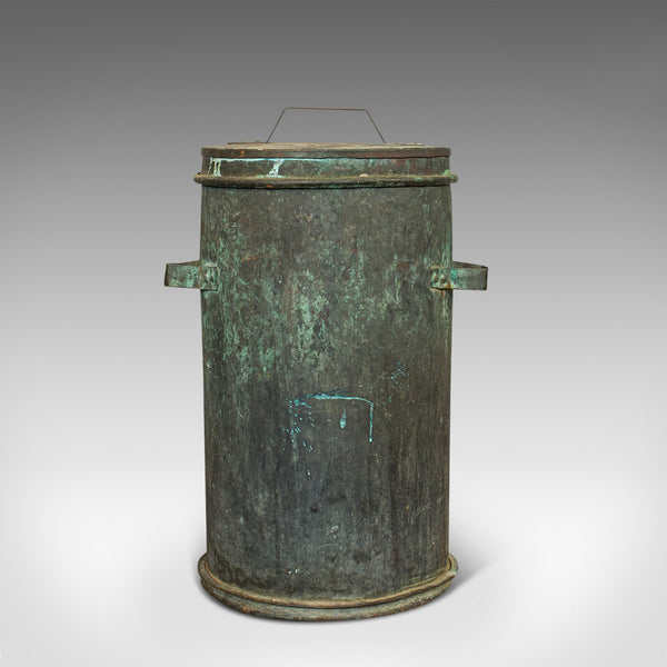 Antique Grain Bin, French, Copper, Farmhouse Silo, Fireside, Victorian, C.1890