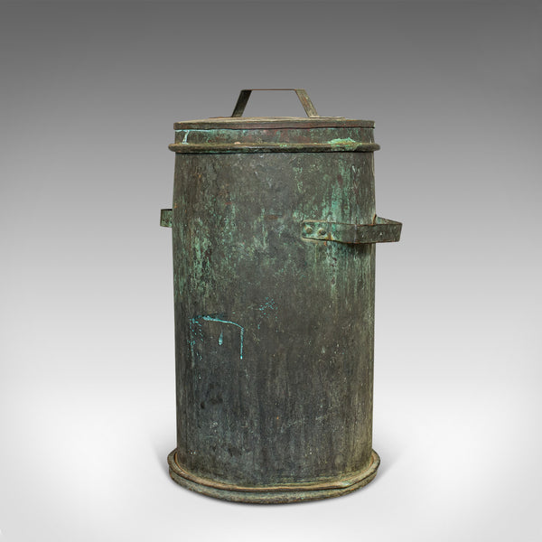 Antique Grain Bin, French, Copper, Farmhouse Silo, Fireside, Victorian, C.1890