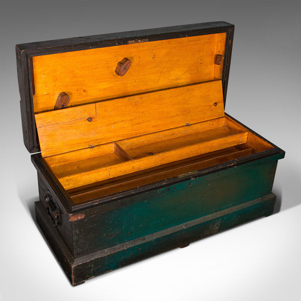 Antique Shipwright's Chest, English, Craftsman's Tool Trunk, Victorian, C.1900