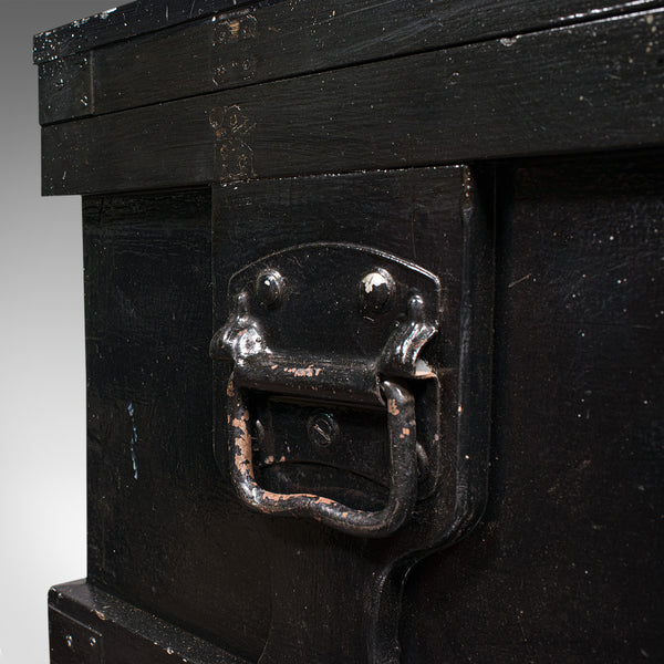 Large Antique Master Cabinet Maker's Chest, Craftsman's Tool Trunk, Edwardian